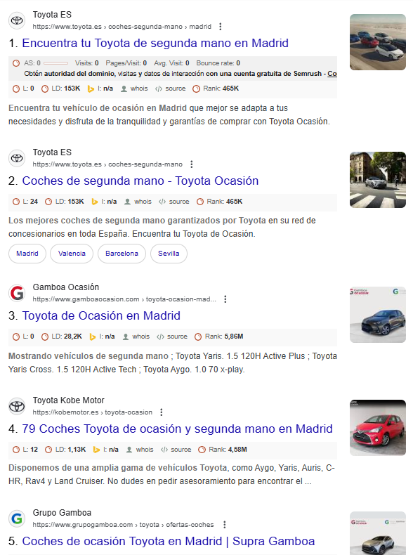 Búsquedas de marca coches